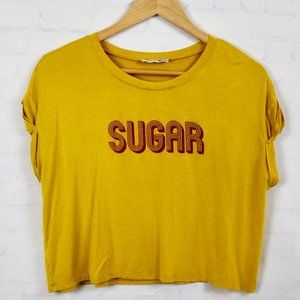 Bear Dance SUGAR Mustard Yellow Short Top M